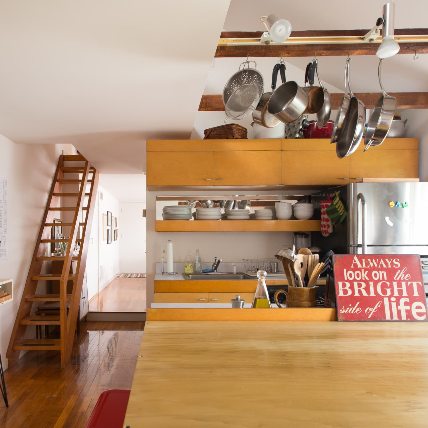 Ideas for Hanging Pots Pans from Real Homes Apartment Therapy